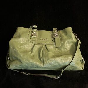 Coach women’s spring sage green shoulder purse bag